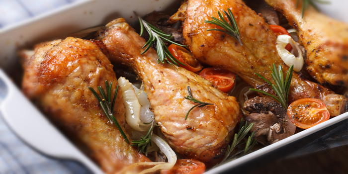 piernas de pollo al horno